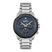  Shop Authentic Hugo Boss Cloud Chronograph Blue Dial Silver Steel Strap Watch For Men - 1514015 - Luxxuri