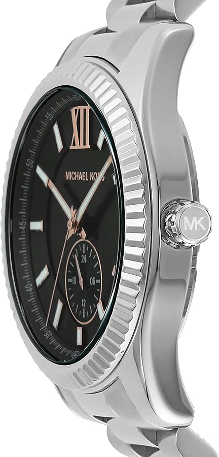  Shop Authentic Michael Kors Lexington Quartz Black Dial Silver Steel Strap Watch For Women - MK8946 - Luxxuri