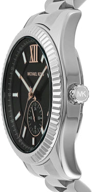  Shop Authentic Michael Kors Lexington Quartz Black Dial Silver Steel Strap Watch For Women - MK8946 - Luxxuri