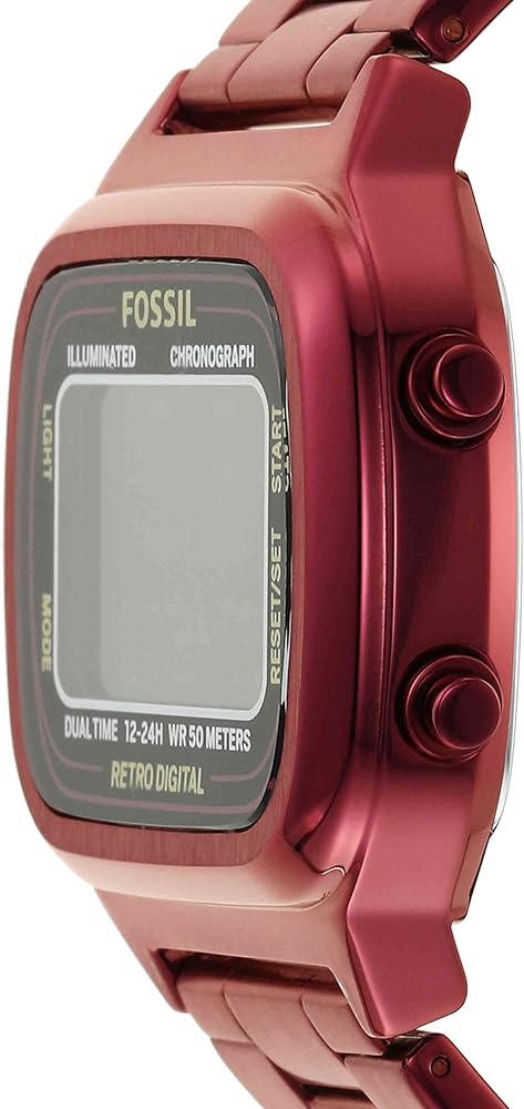  Shop Authentic Fossil Retro Analog-Digital Black Dial Red Steel Strap Watch for Men - FS5897 - Luxxuri