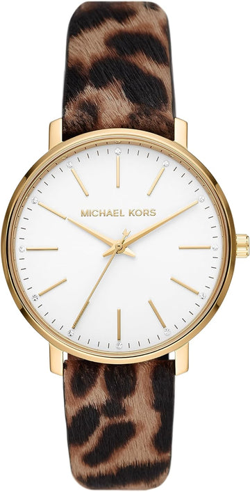 Shop Authentic Michael Kors Pyper Three-Hand White Dial Cheetah Print Leather Strap Watch for Women - MK4751 - Luxxuri