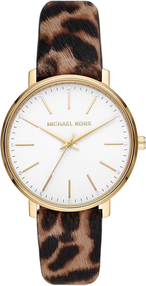  Shop Authentic Michael Kors Pyper Three-Hand White Dial Cheetah Print Leather Strap Watch for Women - MK4751 - Luxxuri