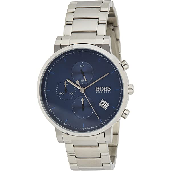  Shop Authentic Hugo Boss Integrity Blue Dial Silver Steel Strap Watch for Men - 1513779 - Luxxuri