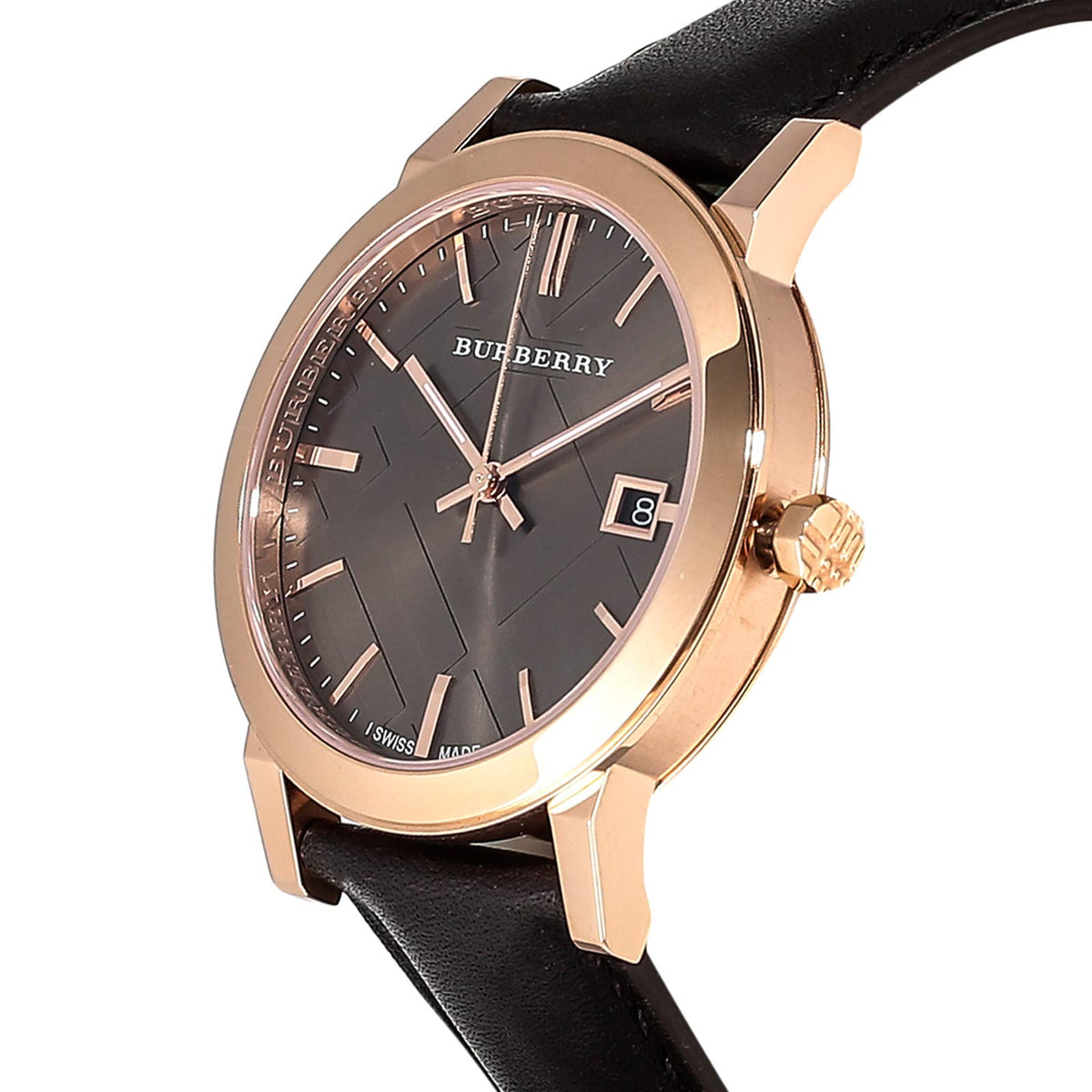  Shop Authentic Burberry The City Brown Dial Brown Leather Strap Watch for Men - BU9013 - Luxxuri