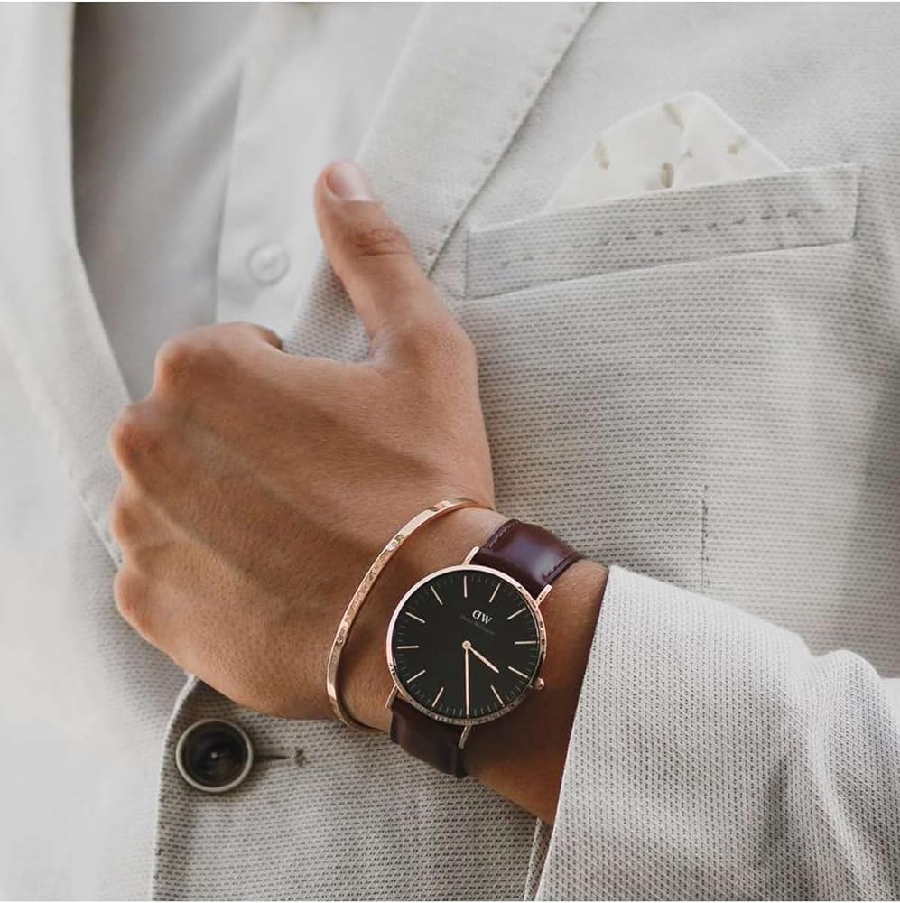  Shop Authentic Daniel Wellington Classic Bristol Black Dial Brown Leather Strap Watch for Men - DW00100137 - Luxxuri