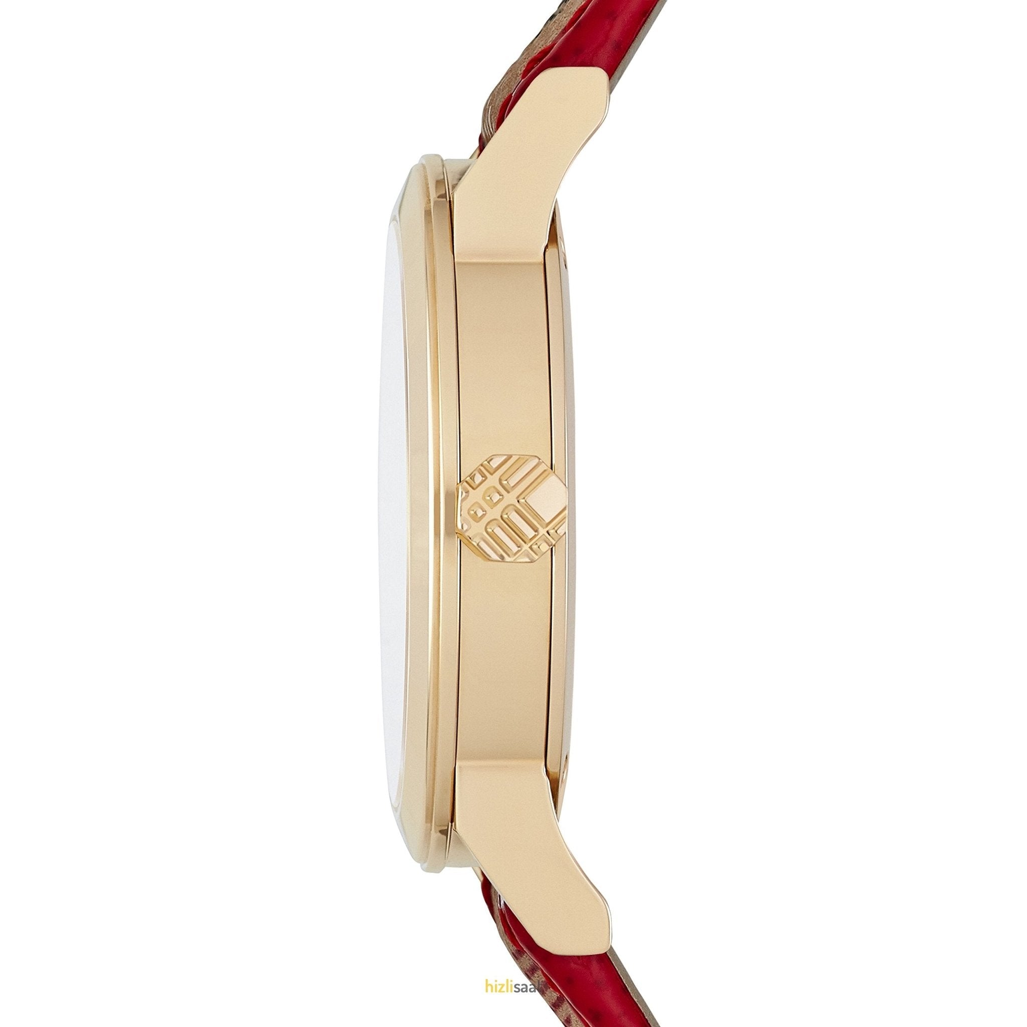  Shop Authentic Burberry The City Champagne Dial Leather Strap Watch for Women - BU9139 - Luxxuri