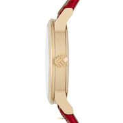  Shop Authentic Burberry The City Champagne Dial Leather Strap Watch for Women - BU9139 - Luxxuri