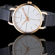  Shop Authentic Calvin Klein Even White Dial Black Leather Strap Watch for Women - K7B236C6 - Luxxuri