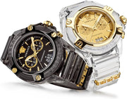  Shop Authentic Versace Icon Active Chronograph Black Dial Black Steel Strap Watch for Men - VEZ700421 - Luxxuri