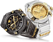  Shop Authentic Versace Icon Active Chronograph Gold Dial White Silicone Strap Watch for Men - VEZ700121 - Luxxuri