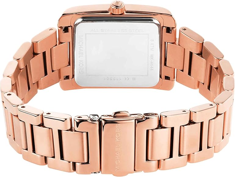  Shop Authentic Michael Kors Emery Three-Hand Crystals Silver Dial Rose Gold Steel Strap Watch for Women - MK4644 - Luxxuri