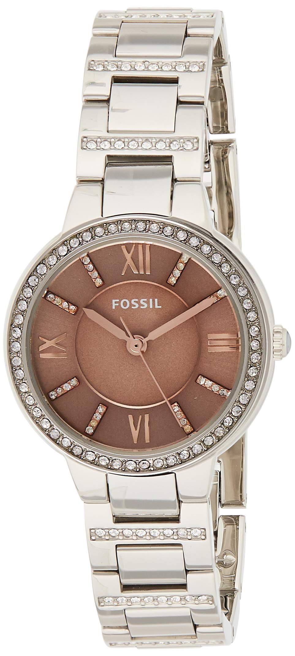  Shop Authentic Fossil Virginia Taupe Dial Silver Steel Strap Watch for Women - ES4147 - Luxxuri