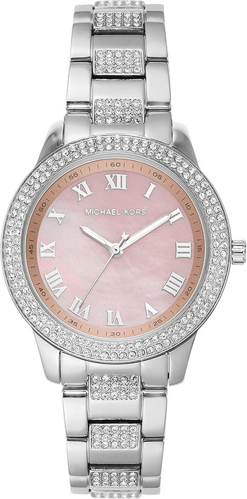  Shop Authentic Michael Kors Tibby Multifunction Crystals Pink Dial Silver Steel Strap Watch for Women - MK4686 - Luxxuri