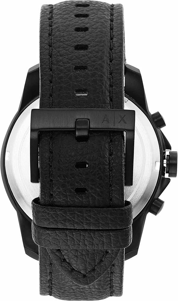  Shop Authentic Armani Exchange Banks Chronograph Black Dial Black Leather Strap Watch For Men - AX1724 - Luxxuri
