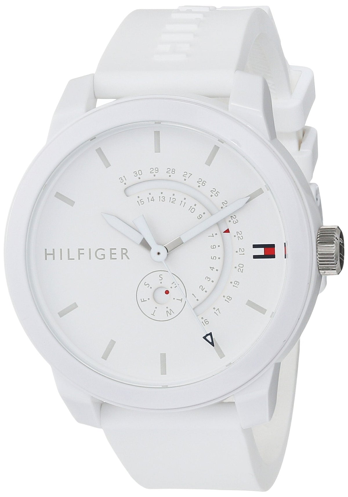  Shop Authentic Tommy Hilfiger Denim Analog White Dial White Rubber Strap Watch for Men - 1791481 - Luxxuri
