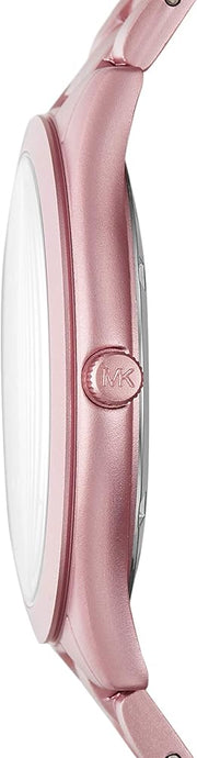  Shop Authentic Michael Kors Slim Runway Pink Dial Pink Steel Strap Watch For Women - MK4456 - Luxxuri