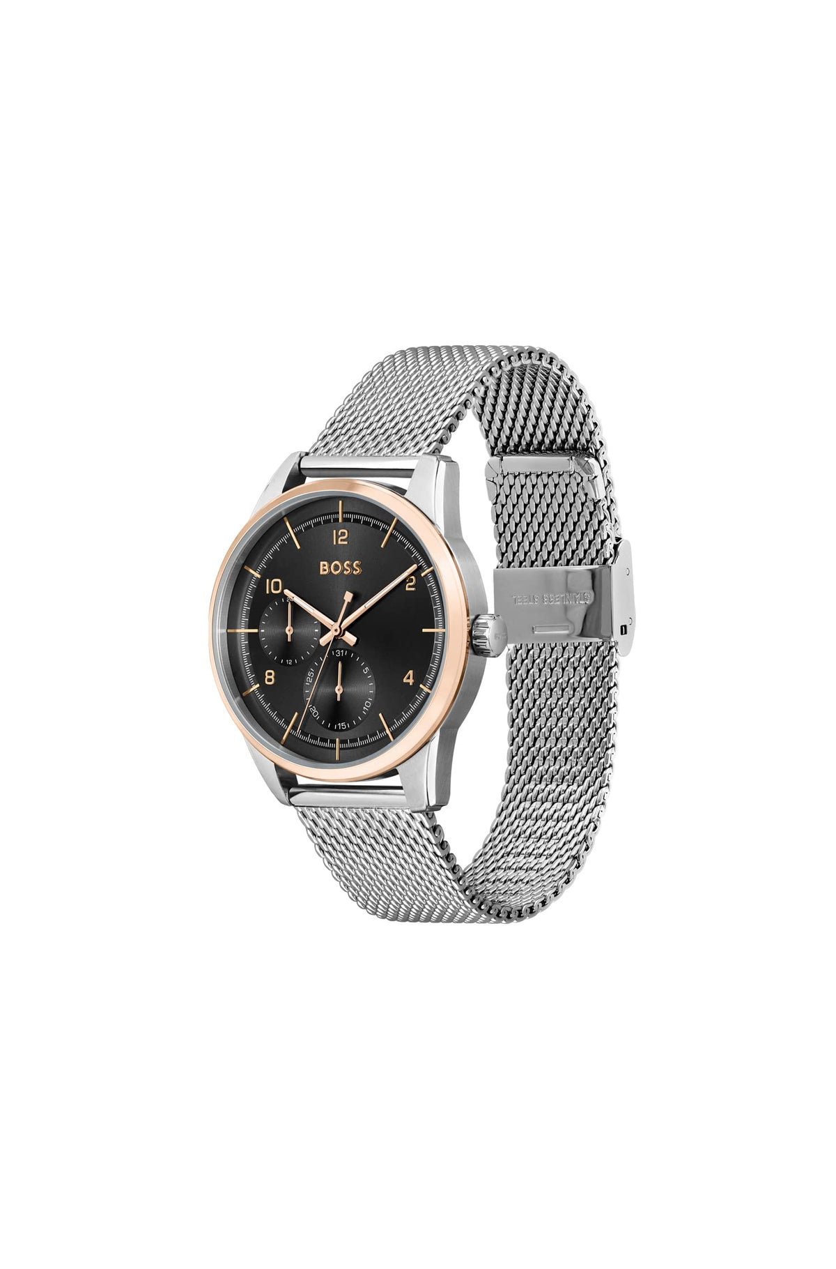  Shop Authentic Hugo Boss Sophio Black Dial Silver Mesh Bracelet Watch for Men -1513961 - Luxxuri