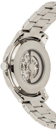  Shop Authentic Fossil Grant Automatic Skeleton Black Dial Silver Steel Strap Watch for Men - ME3103 - Luxxuri