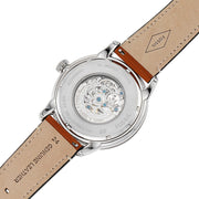  Shop Authentic Fossil Townsman Automatic Skeleton Blue Dial Brown Leather Strap Watch for Men - ME3154 - Luxxuri