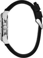  Shop Authentic Bulova Marine Star Chronograph Black Dial Black Rubber Strap Watch for Men - 98B127 - Luxxuri