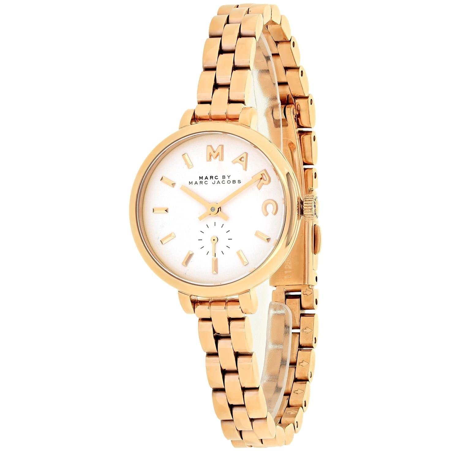  Shop Authentic Marc Jacobs Sally White Dial Rose Gold Steel Strap Watch for Women - MBM8643 - Luxxuri