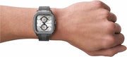  Shop Authentic Fossil Inscription Multifunction Silver Dial Grey Steel Strap Watch for Men - BQ2657 - Luxxuri