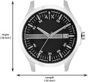  Shop Authentic Armani Exchange Hampton Chronograph Black Dial Black Leather Strap Watch For Men - AX2101 - Luxxuri