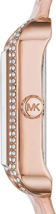  Shop Authentic Michael Kors Lake Quartz White Dial Pink Leather Strap Watch For Women - MK2763 - Luxxuri