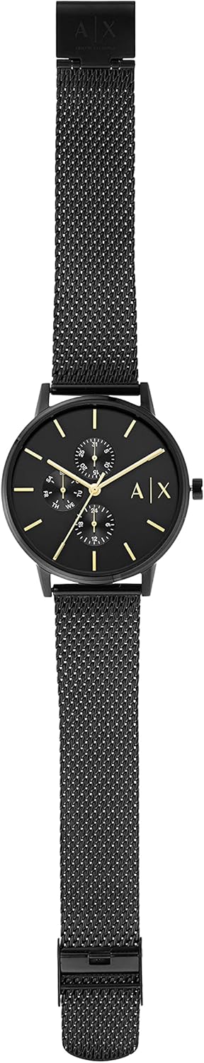  Shop Authentic Armani Exchange Cayde Chronograph Black Dial Black Mesh Strap Watch For Men - AX2716 - Luxxuri