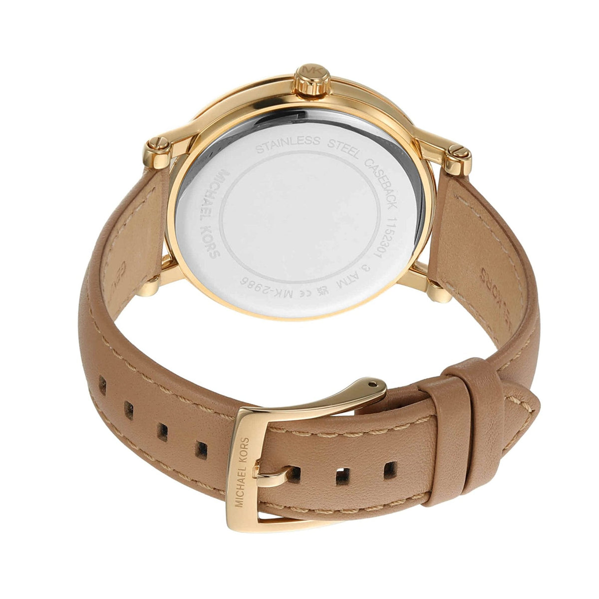  Shop Authentic Michael Kors Corey Analog Gold Dial Brown Leather Strap Watch for Women - MK2986 - Luxxuri