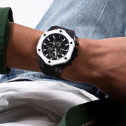  Shop Authentic Guess Formula Chronograph Black Dial Black Silicone Strap Watch For Men - GW0579G1 - Luxxuri