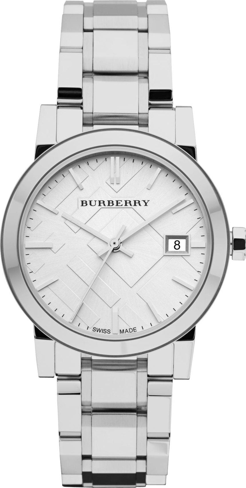  Shop Authentic Burberry The City White Dial Silver Steel Strap Watch for Women - BU9100 - Luxxuri