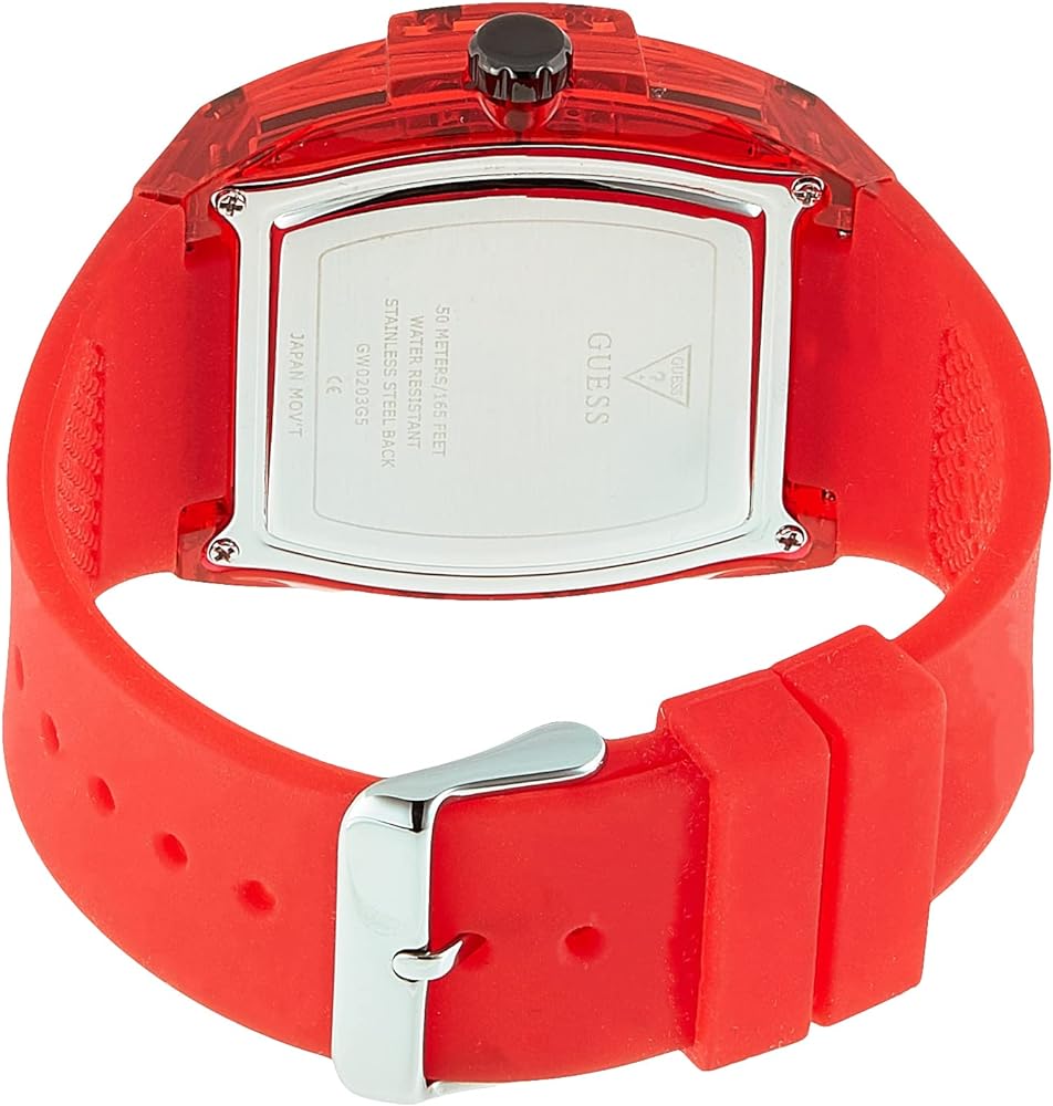  Shop Authentic Guess Phoenix Multifunction Black Dial Red Rubber Strap Watch for Men - GW0203G5 - Luxxuri