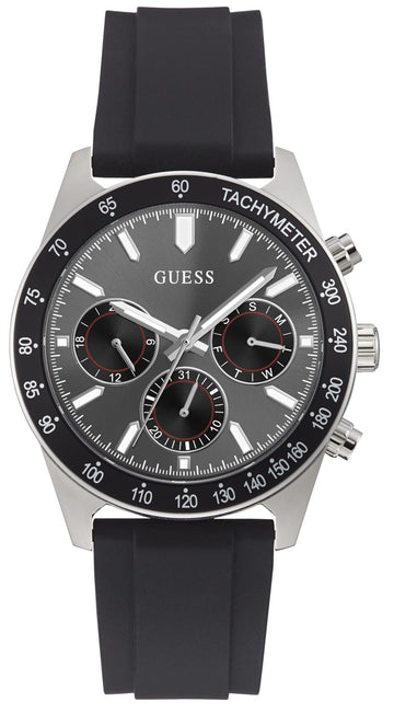  Shop Authentic Guess Altitude Chronograph Black Dial Black Rubber Strap Watch for Men - GW0332G1 - Luxxuri