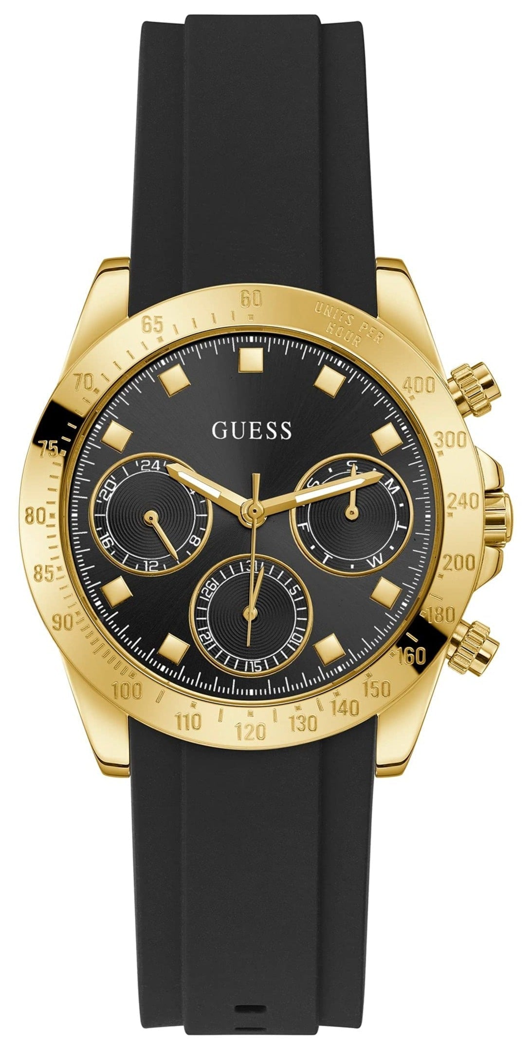  Shop Authentic Guess Eclipse Multi Function Black Dial Black Rubber Strap Watch for Women - GW0315L1 - Luxxuri