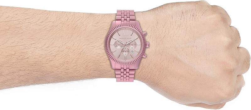  Shop Authentic Michael Kors Lexington Chronograph Pink Dial Pink Steel Strap Watch for Women - MK8792 - Luxxuri