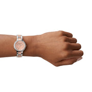  Shop Authentic Fossil Virginia Rose Gold Dial Two Tone Steel Strap Watch for Women - ES3405 - Luxxuri