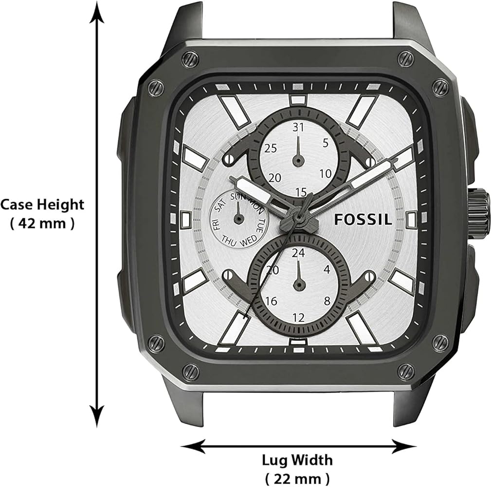  Shop Authentic Fossil Inscription Multifunction Silver Dial Grey Steel Strap Watch for Men - BQ2657 - Luxxuri