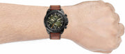  Shop Authentic Fossil Bronson Chronograph Black Dial Brown Leather Strap Watch for Men - FS5856 - Luxxuri