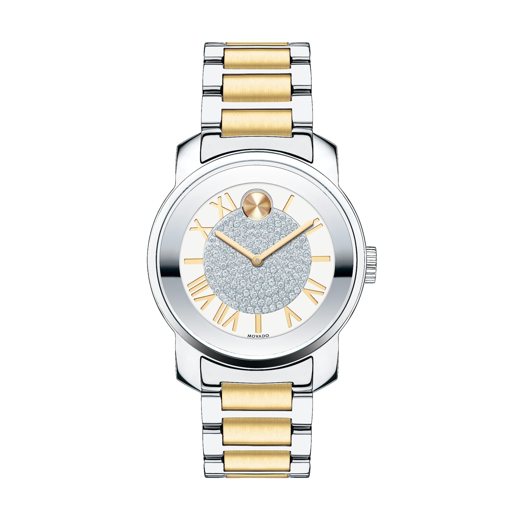 Shop Authentic Movado Bold Silver Dial Two Tone Steel Strap Watch For Women - 3600256 - Luxxuri