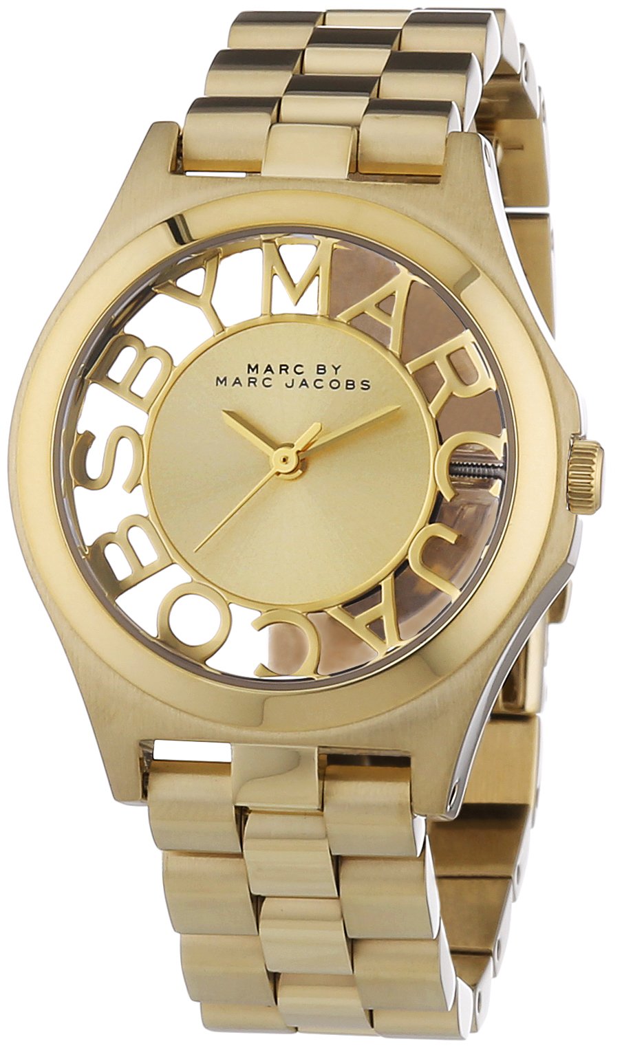  Shop Authentic Marc Jacobs Henry Gold Dial Gold Steel Strap Watch for Women - MBM3292 - Luxxuri