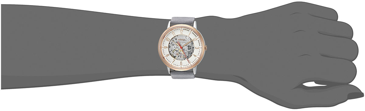  Shop Authentic Fossil Vintage Muse Automatic Skeleton White Dial Grey Leather Strap Watch for Women - ME3131 - Luxxuri