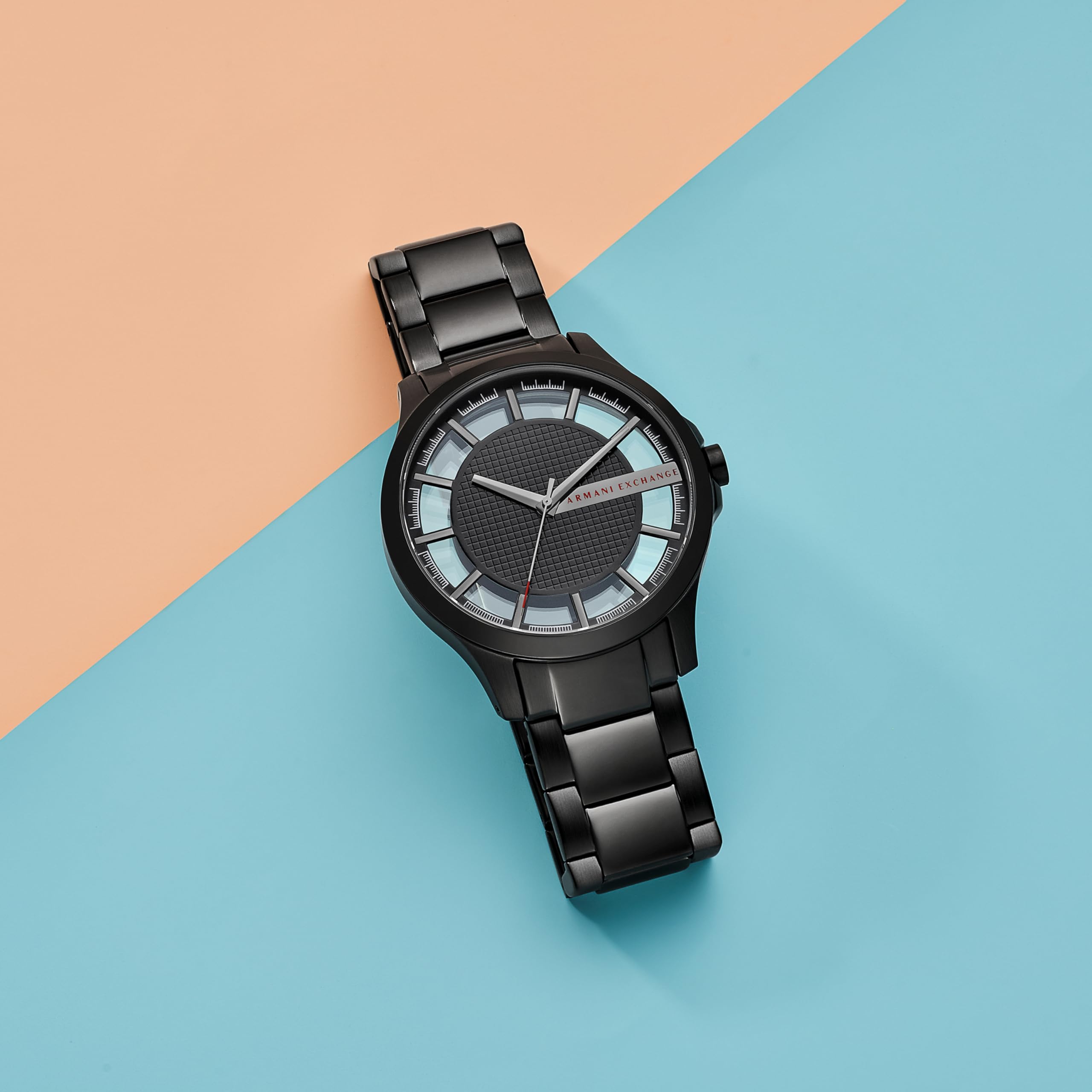  Shop Authentic Armani Exchange Hampton Skeleton Grey Dial Blue Steel Strap Watch For Men - AX2401 - Luxxuri