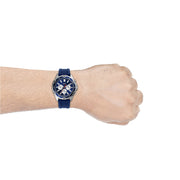  Shop Authentic Fossil Garrett Chronograph Blue Dial Blue Rubber Strap Watch for Men - FS5709 - Luxxuri