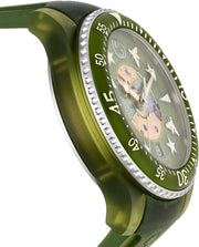  Shop Authentic Gucci Dive Automatic Green Dial Green Rubber Strap Unisex Watch - YA136345 - Luxxuri