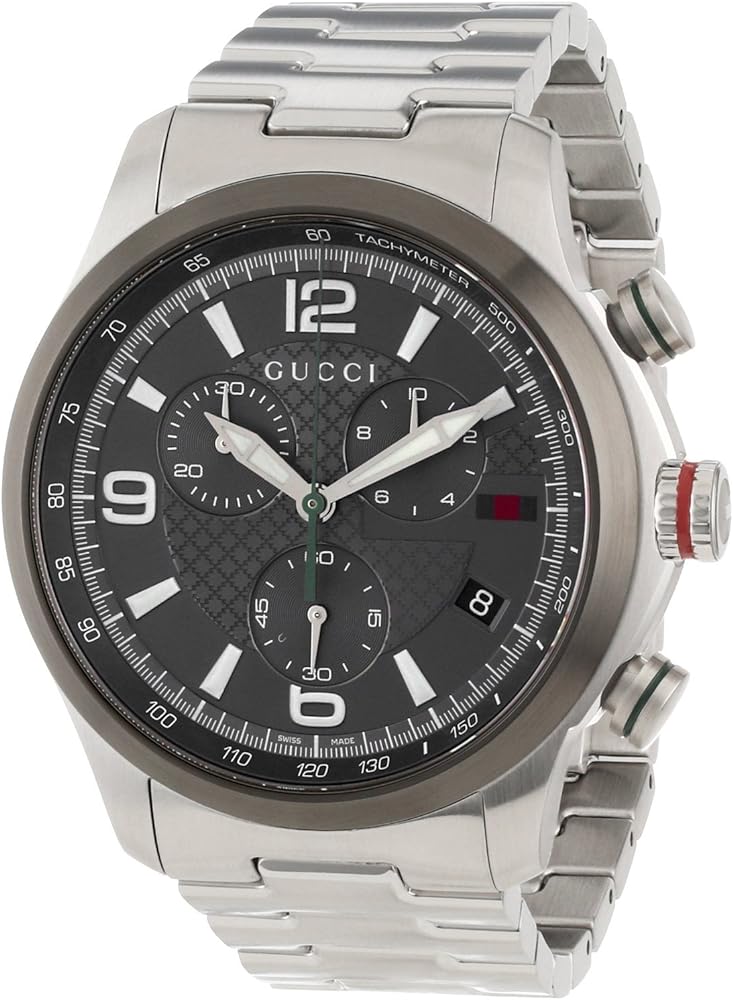  Shop Authentic Gucci G Timeless Chronograph Grey Dial Silver Steel Strap Watch For Men -  YA126238 - Luxxuri