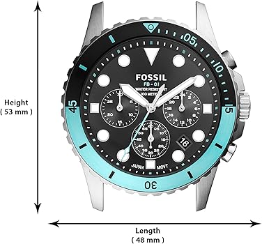  Shop Authentic Fossil FB-01 Chronograph Black Dial Silver Steel Strap Watch for Men - FS5827 - Luxxuri