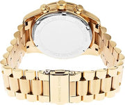  Shop Authentic Michael Kors Berkley Chronograph Black Dial Gold Steel Strap Watch For Women - MK7414 - Luxxuri