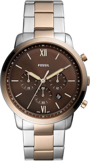  Shop Authentic Fossil Neutra Chronograph Brown Dial Two Tone Steel Strap Watch for Men - FS5869 - Luxxuri