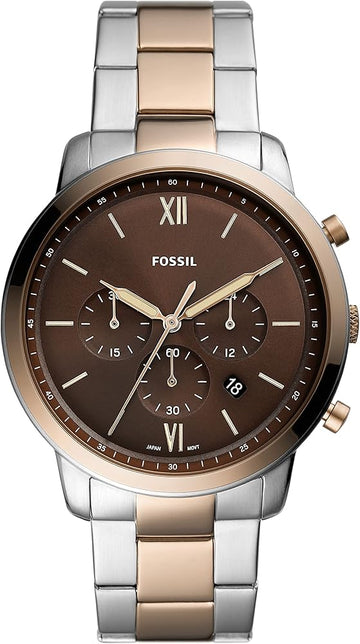  Shop Authentic Fossil Neutra Chronograph Brown Dial Two Tone Steel Strap Watch for Men - FS5869 - Luxxuri